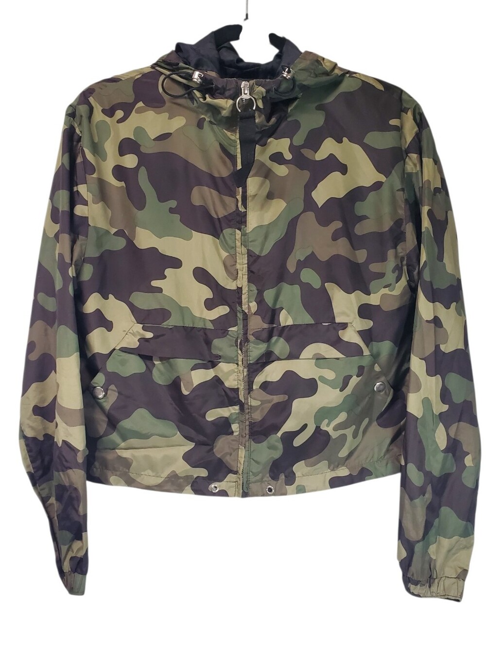 Camo Mililtary Style Love Tree Full Zip Hoodie Windbreaker Size Small